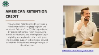 American Retention Credit - Versa Business Systems - Maryland