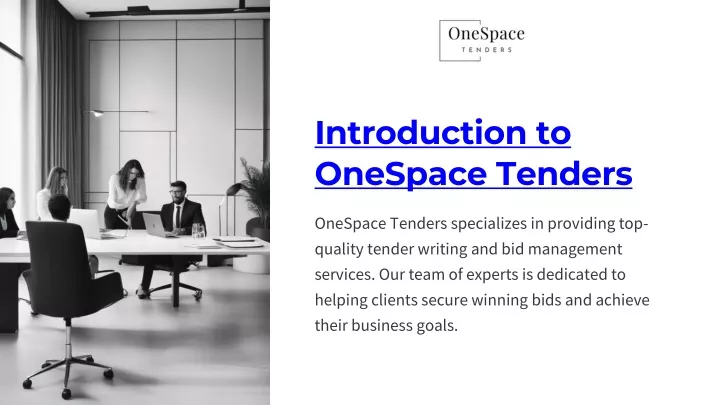 introduction to onespace tenders