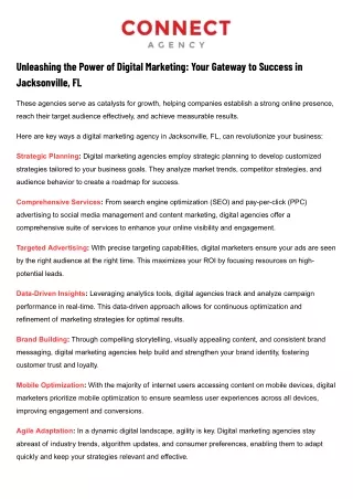 Your Gateway to Success in Jacksonville, FL