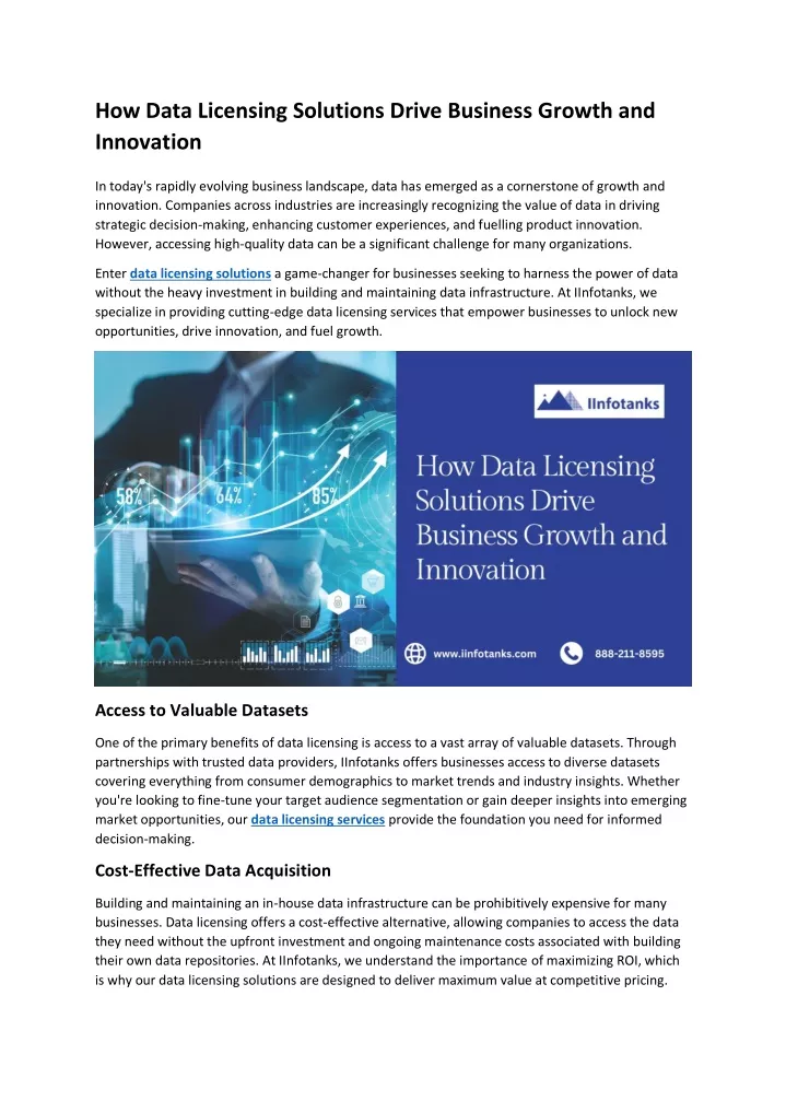 how data licensing solutions drive business