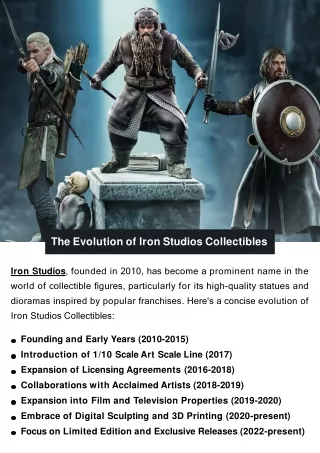 The Evolution of Iron Studios Collectibles