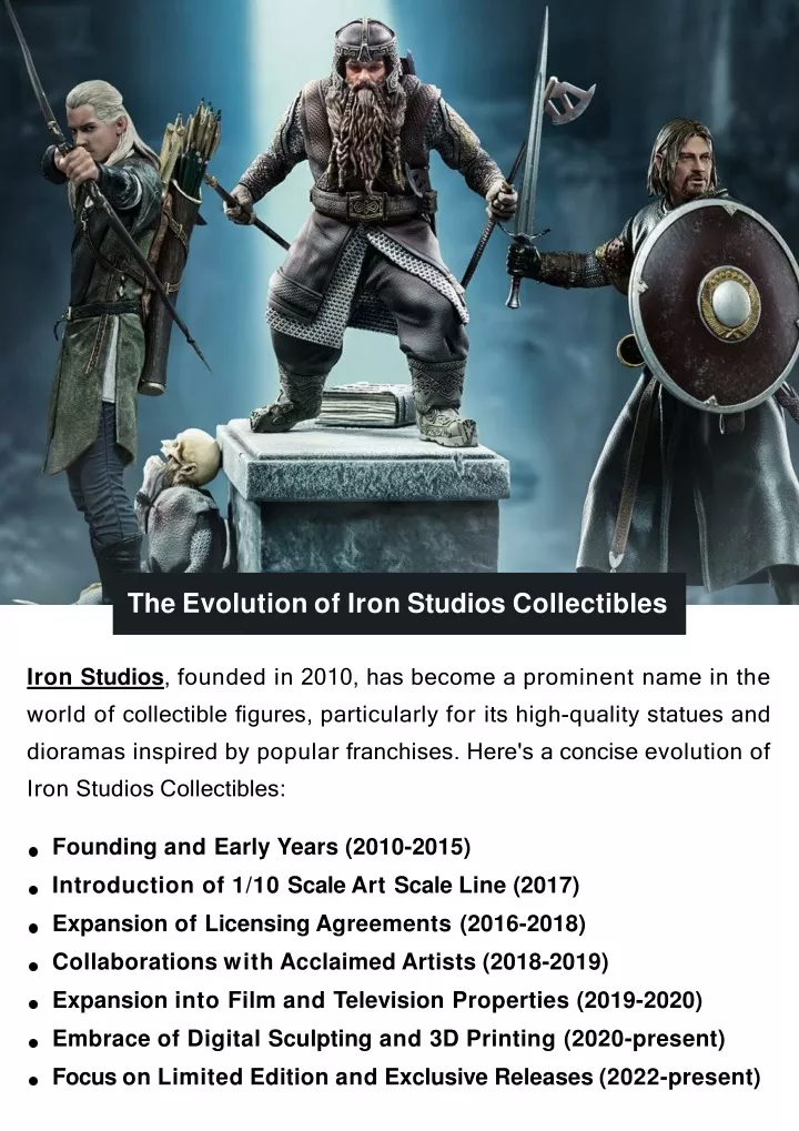 the evolution of iron studios collectibles