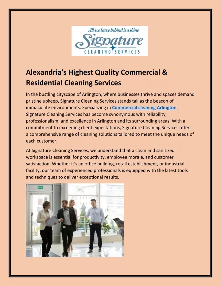 alexandria s highest quality commercial