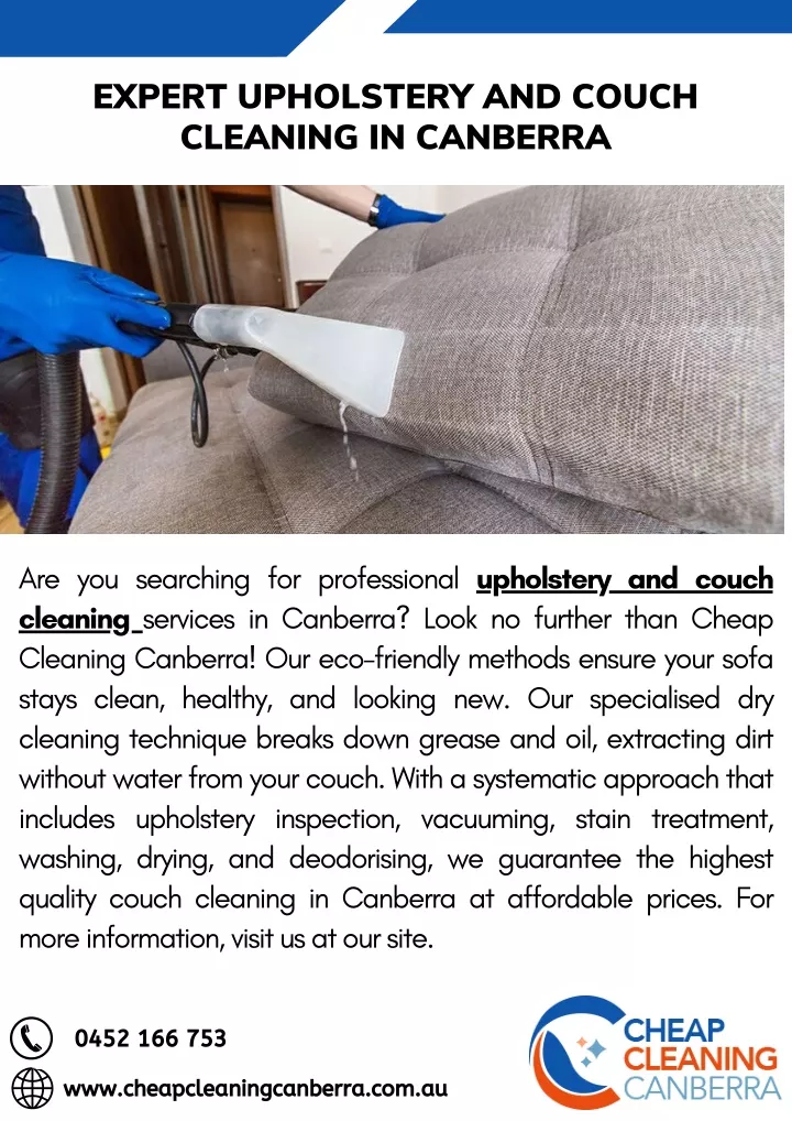expert upholstery and couch cleaning in canberra