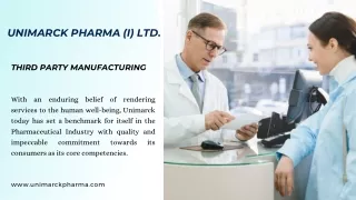 Third Party Manufacturing Services For Pharma Products in India