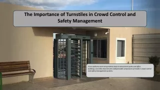 The Importance of Turnstiles in Crowd Control and Safety Management