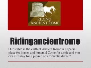 Horseback Riding Stables: Exploring Rome's Natural Parks