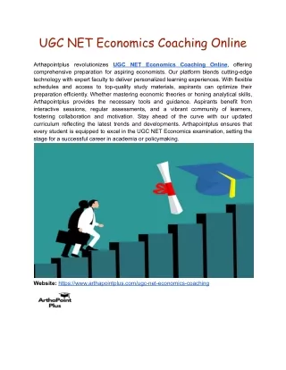 UGC NET Economics Coaching Online