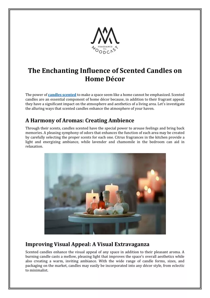 the enchanting influence of scented candles