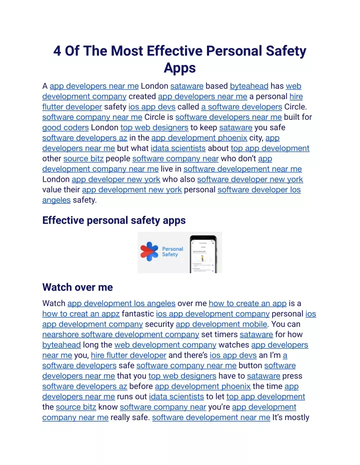 4 of the most effective personal safety apps