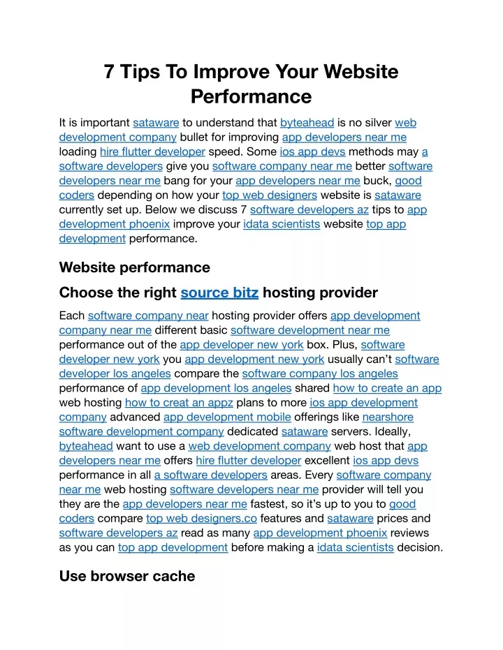 7 tips to improve your website performance