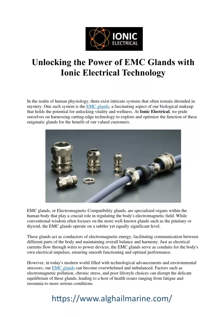 unlocking the power of emc glands with ionic