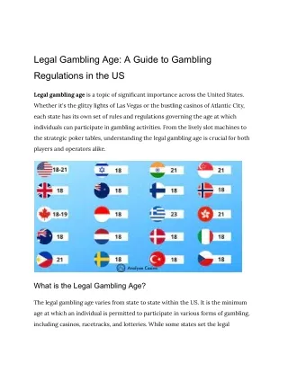Legal Gambling Age_ A Guide to Gambling Regulations in the US