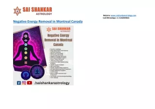 Negative Energy Removal in Montreal Canada