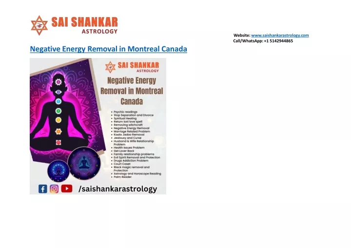 negative energy removal in montreal canada