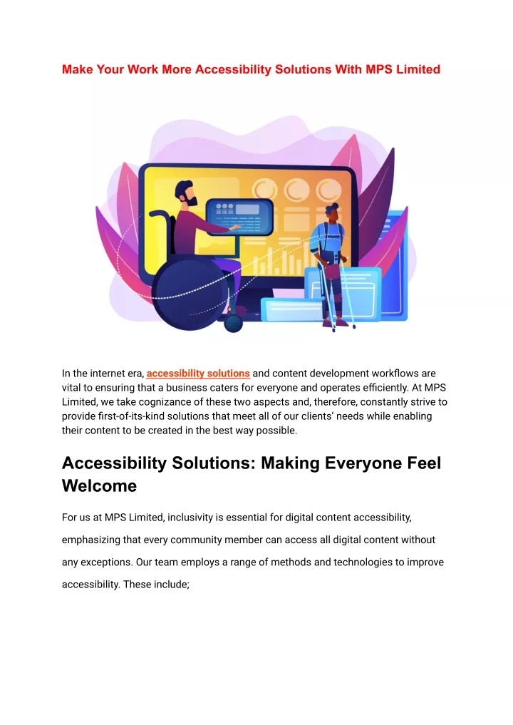 make your work more accessibility solutions with