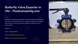 Butterfly Valve Exporter in Ufa, Best Butterfly Valve Exporter in Ufa