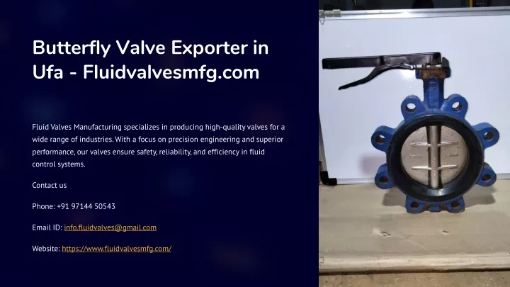 butterfly valve exporter in ufa fluidvalvesmfg com