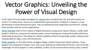 Vector Graphics Unveiling the Power of Visual Design
