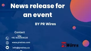 News release for an event