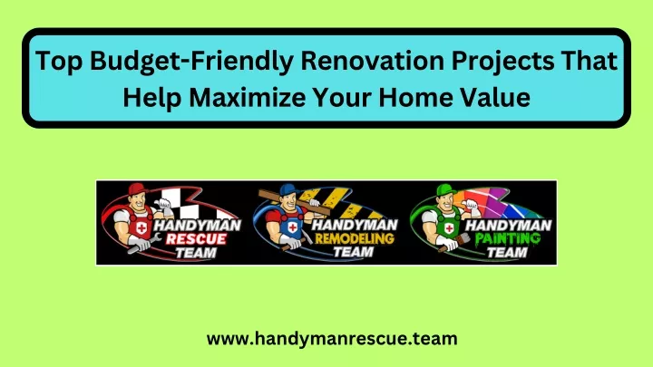 top budget friendly renovation projects that help