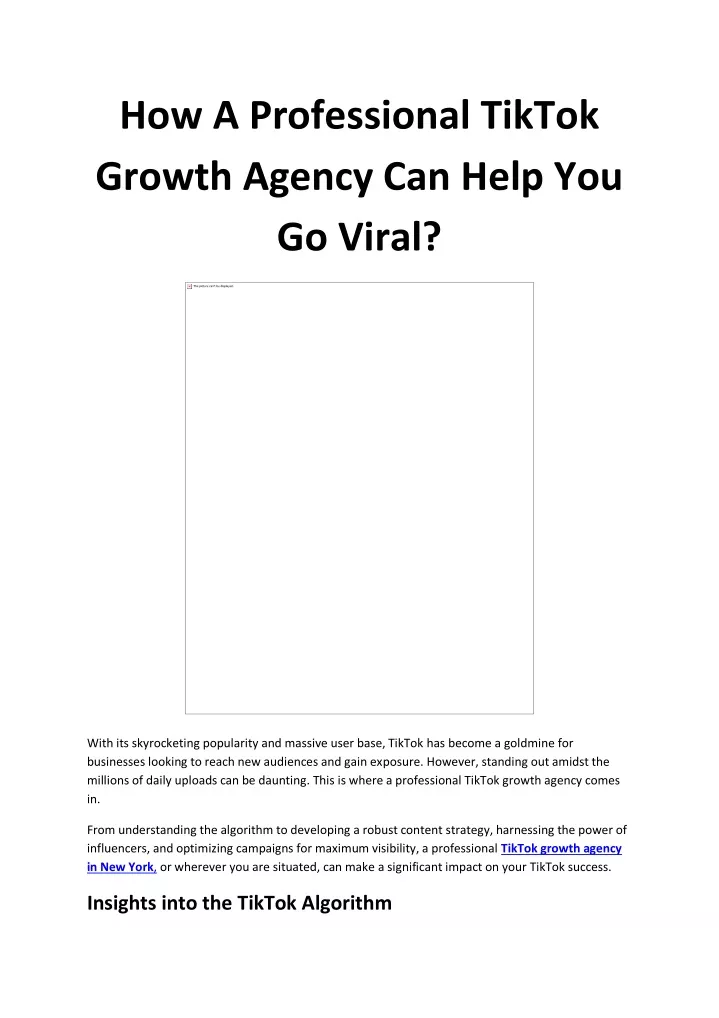 how a professional tiktok growth agency can help