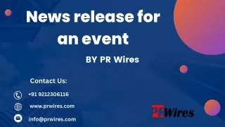 News release for an event