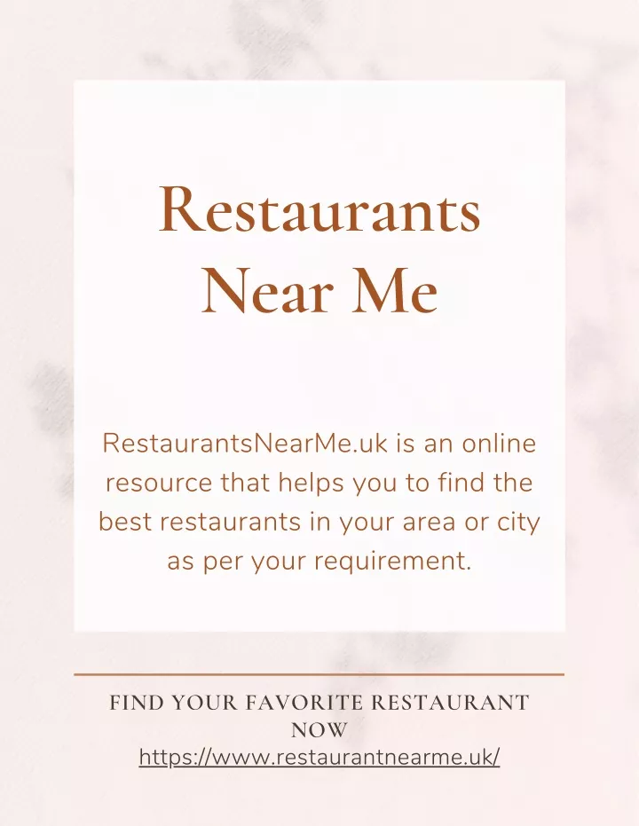 restaurants near me