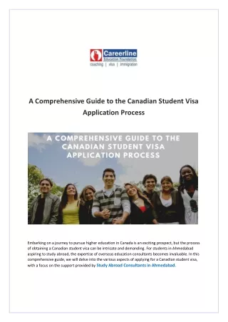 A Comprehensive Guide to the Canadian Student Visa Application Process