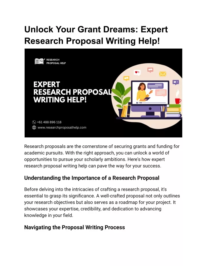 unlock your grant dreams expert research proposal