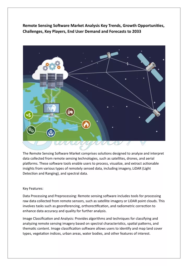 remote sensing software market analysis