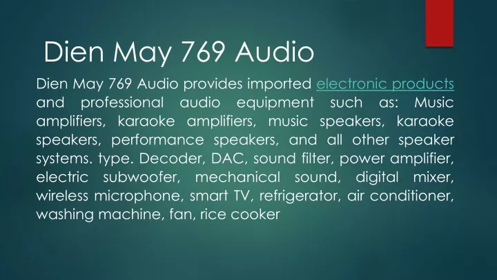 dien may 769 audio dien may 769 audio provides