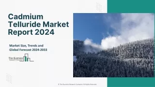 Cadmium Telluride Market 2024 | Global Industry Analysis Report