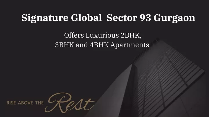 signature global sector 93 gurgaon