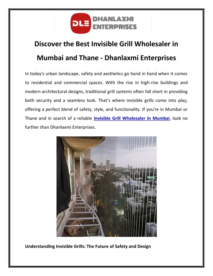 discover the best invisible grill wholesaler in