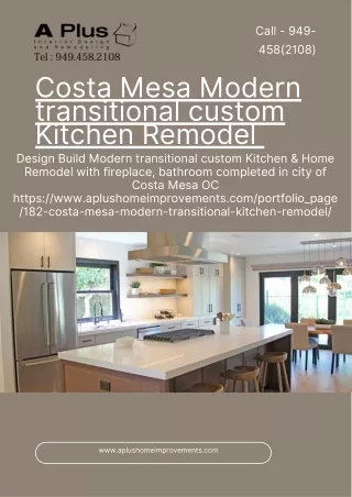Costa Mesa Modern transitional custom Kitchen Remodel