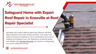 Safeguard Home with Roof Repair Knoxville  at Roof Repair Specialist