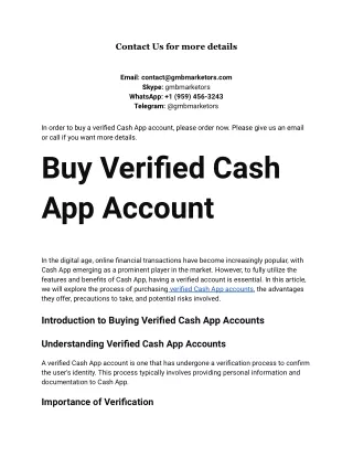 Buy Verified Cash App Account