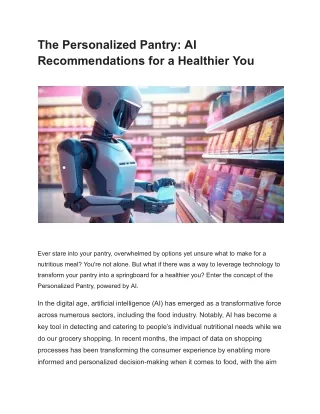 The Personalized Pantry_ AI Recommendations for a Healthier You