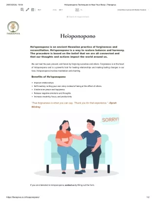 Ho'oponopono Techniques to Heal Your Body _ Therapiva