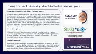 Through The Lens Understanding Cataracts And Modern Treatment Options