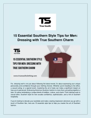 15 Essential Southern Style Tips for Men_ Dressing with True South Charm