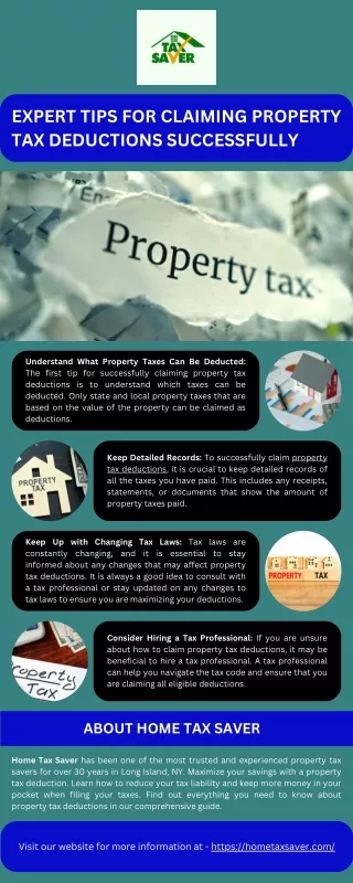 expert tips for claiming property tax deductions