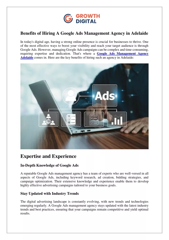 benefits of hiring a google ads management agency