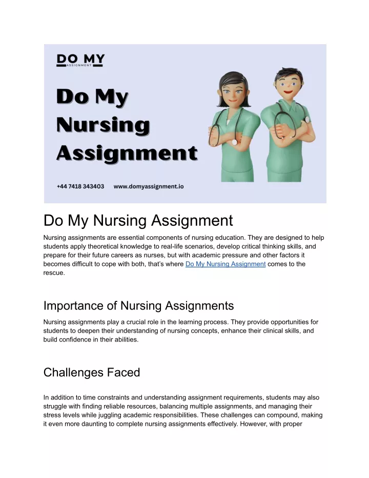 do my nursing assignment
