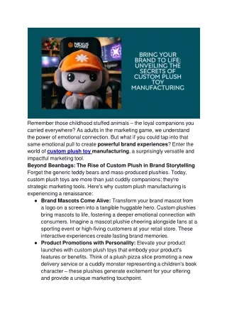 remember those childhood stuffed animals