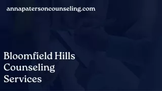 Bloomfield Hills Counseling Services