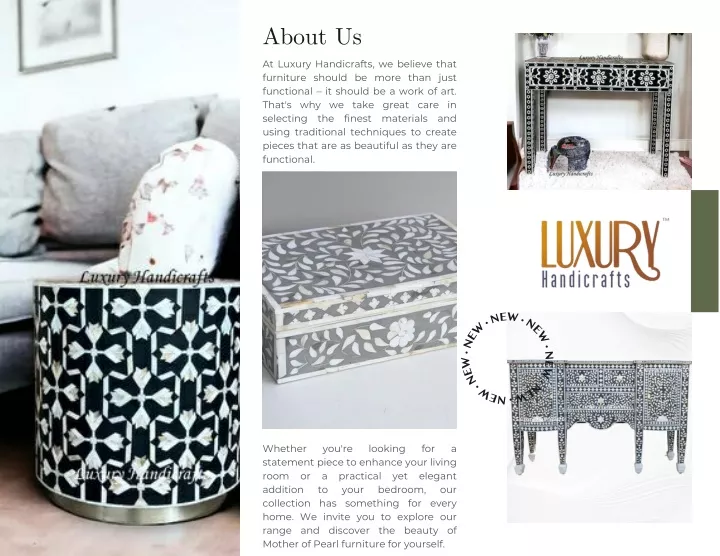 about us at luxury handicrafts we believe that