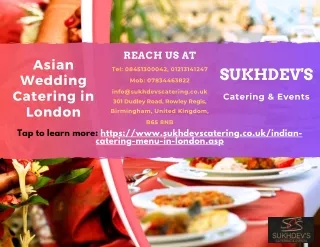 Exquisite Asian Wedding Catering in London