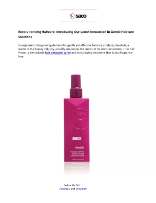 Saco Hair's Moisturizing Treatment For Hair